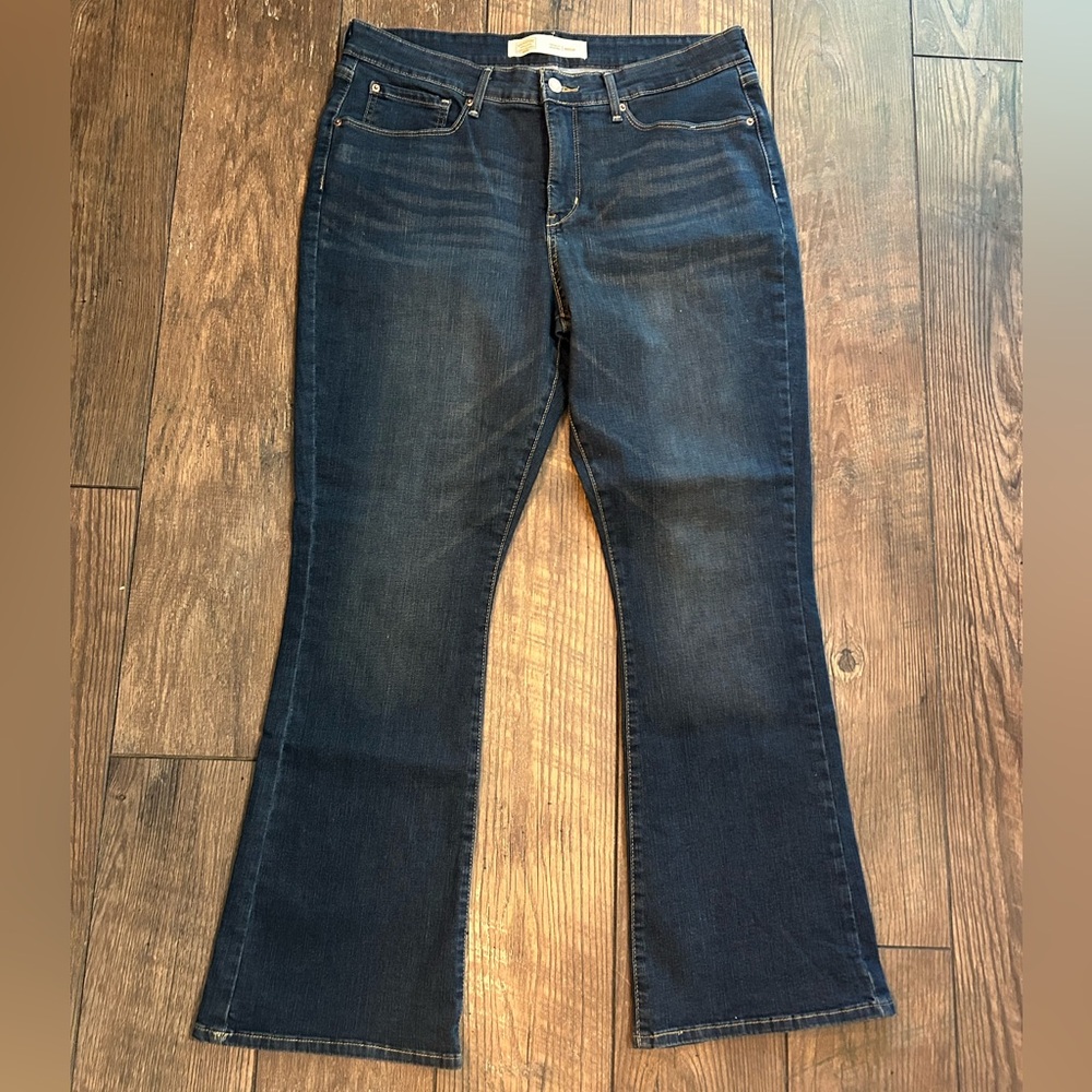 Levi Strauss Dark Blue Totally Shaping Bootcut Denim Jeans